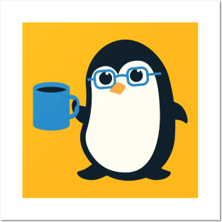 Penguin Cute Penguin Glasses Posters and Art